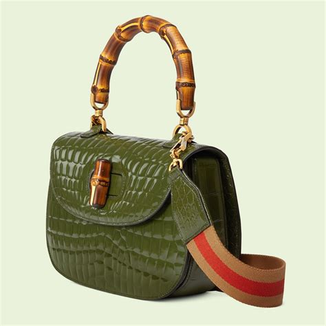 green alligator gucci bag|Gucci alligator bags.